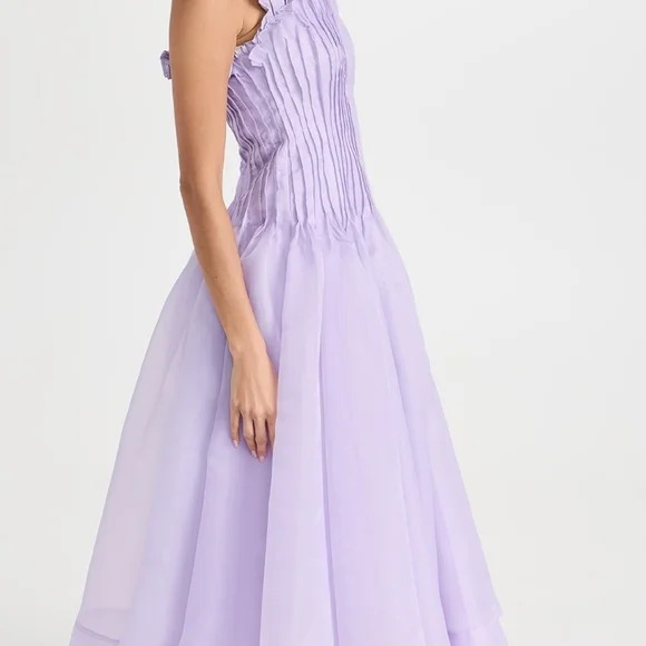 Aje Purple Smocked Strapless Sundress - Picture 4 of 6